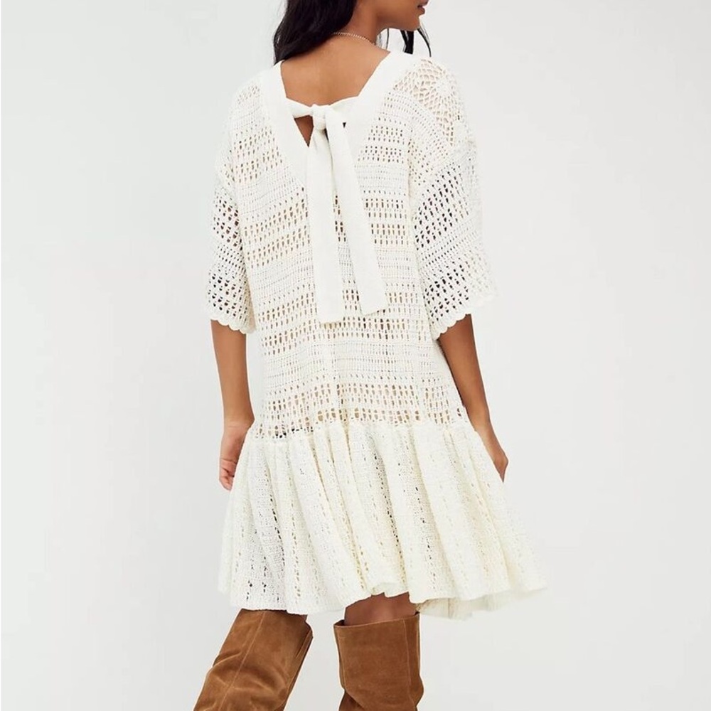 *FREE PEOPLE* Sistine Crochet Mini Dress